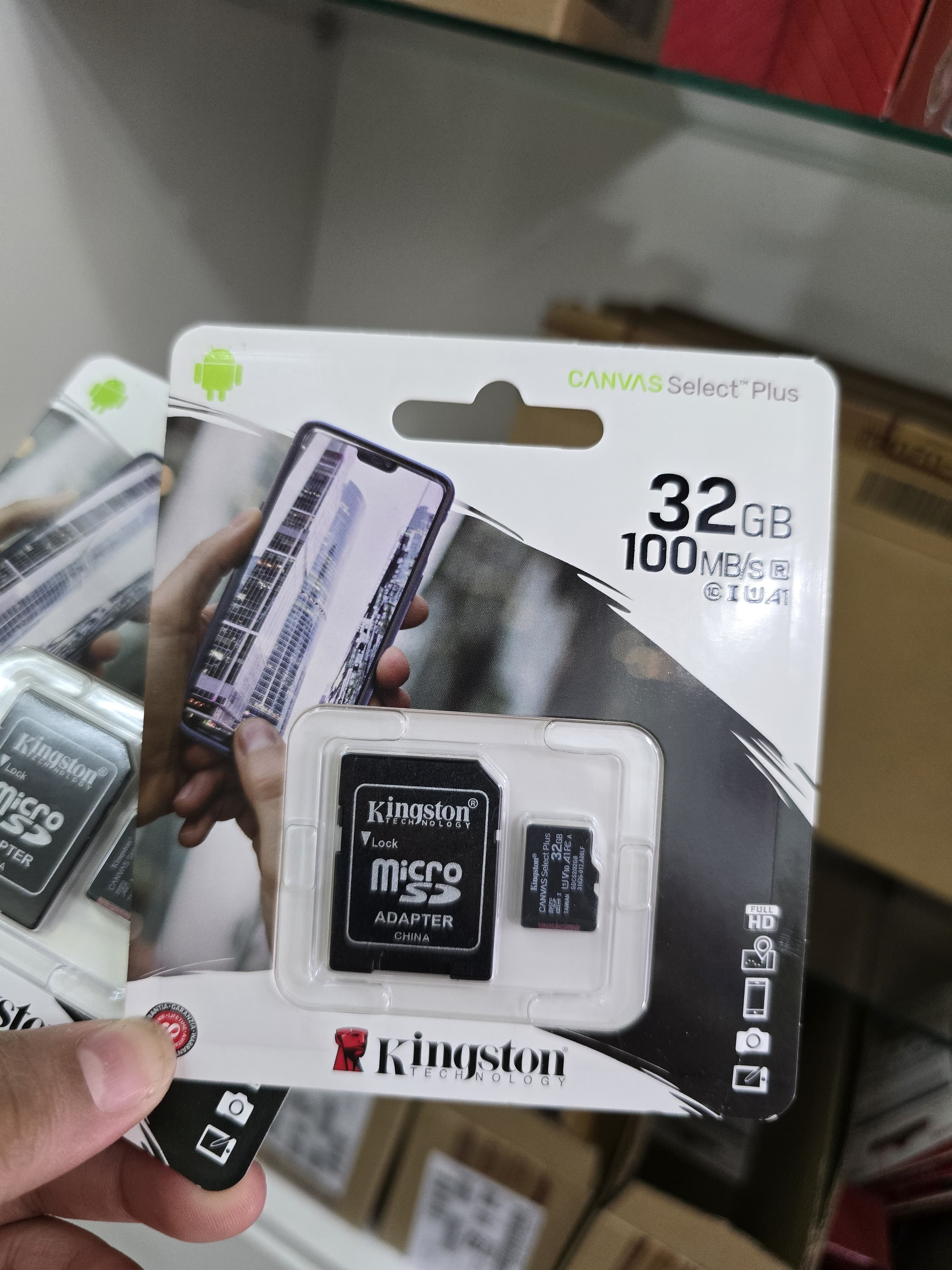 Tarjeta de memoria kingston 32gb 100mb/s canvas