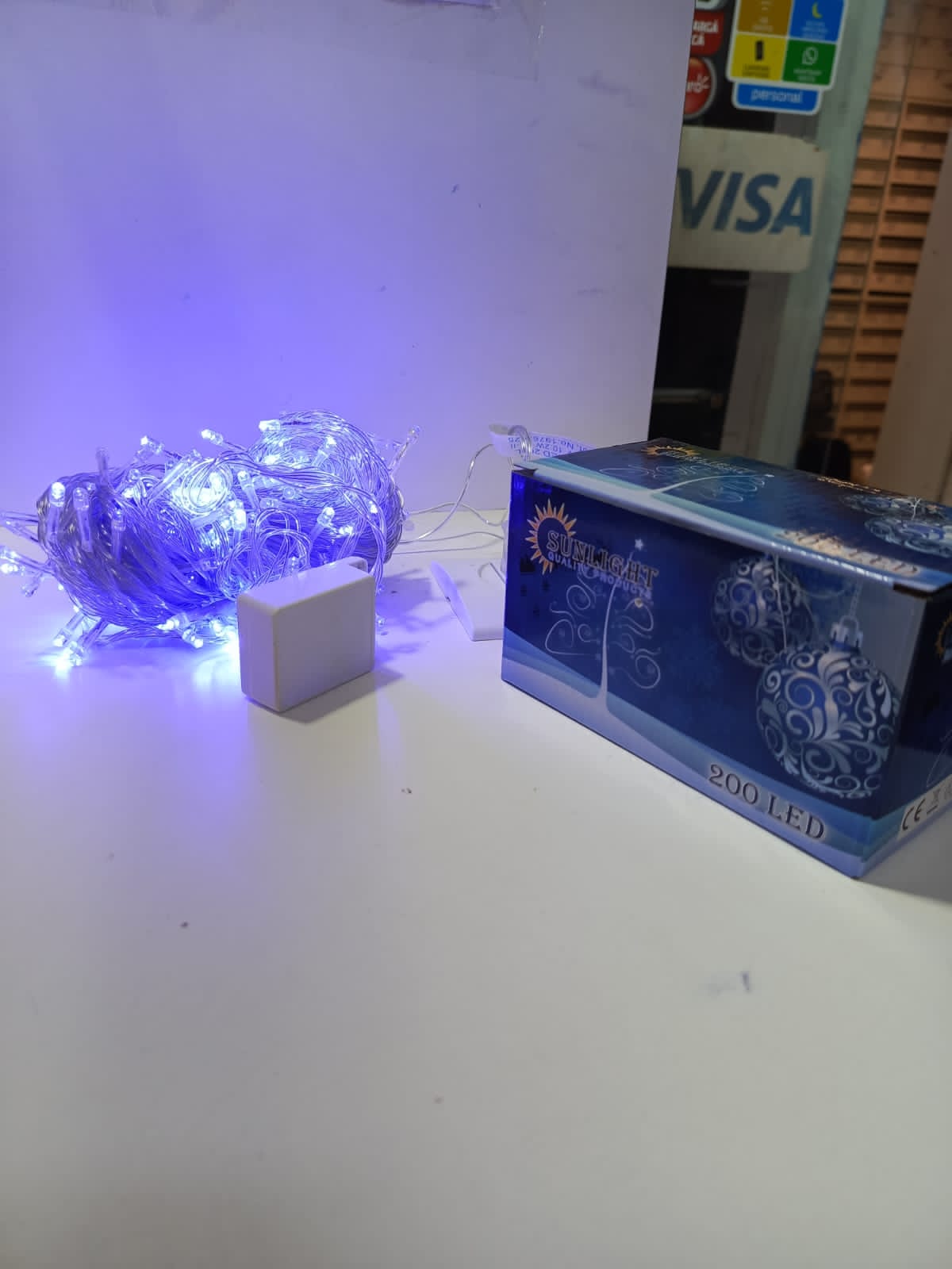 Luz navideña led x200 azul