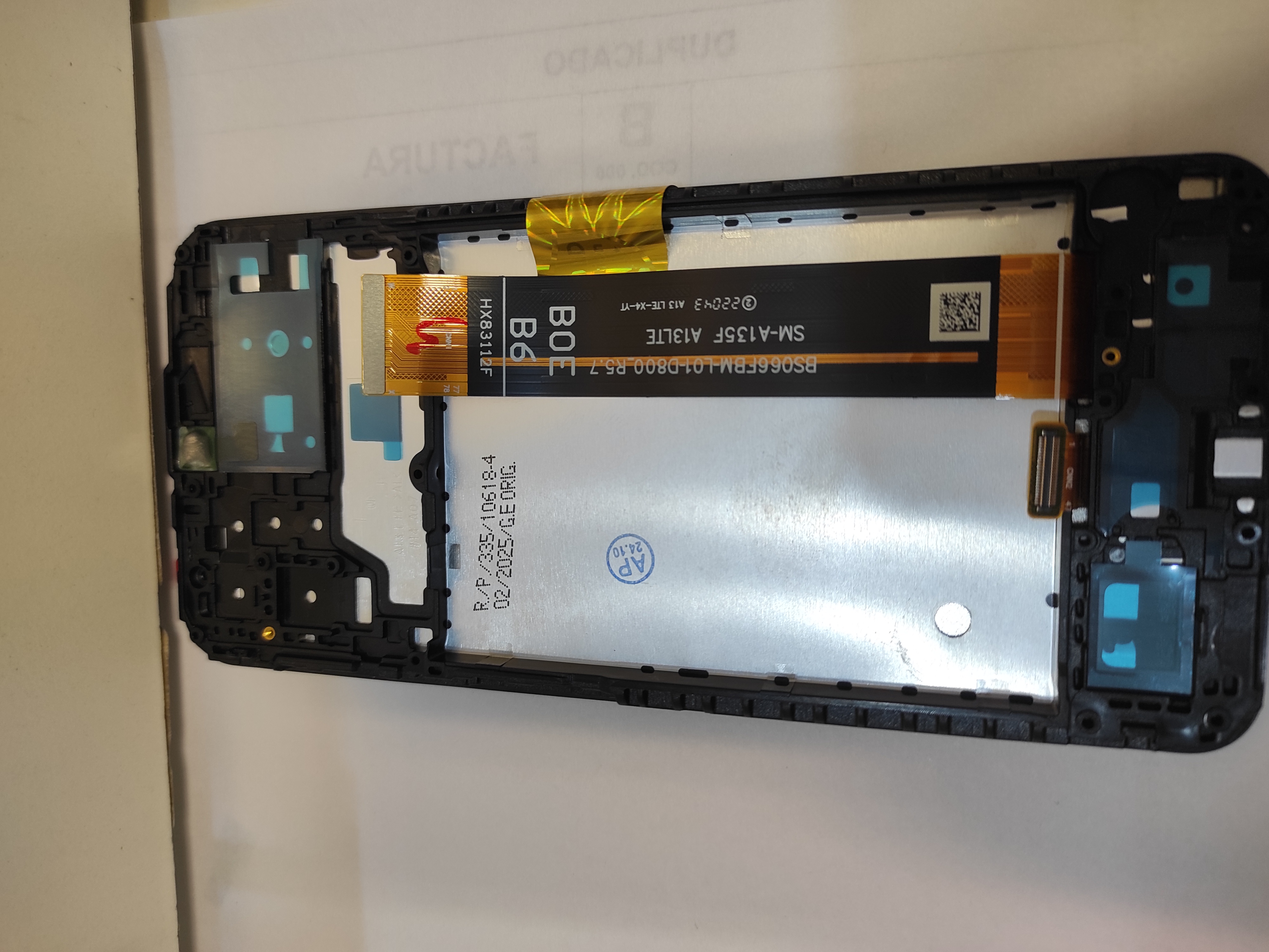 Modulo samsung a13 4g  gold edition