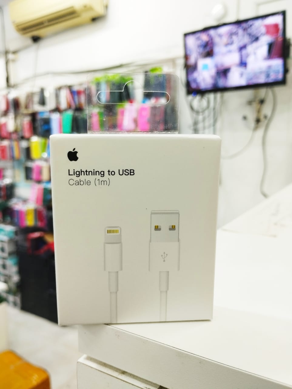 Cable usb iphone cajita