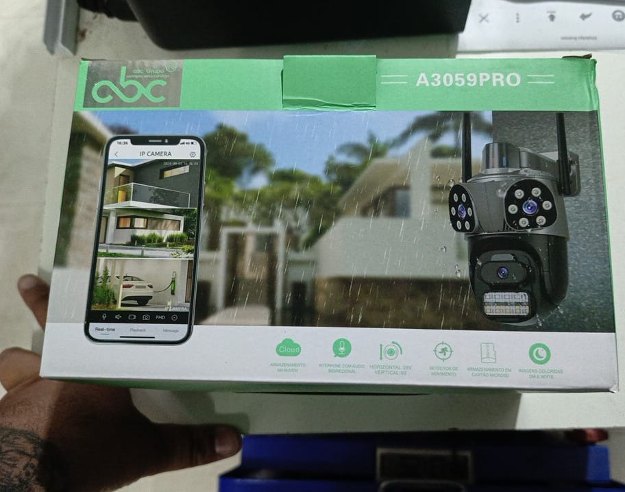 Camara ip domo triple exterior grande