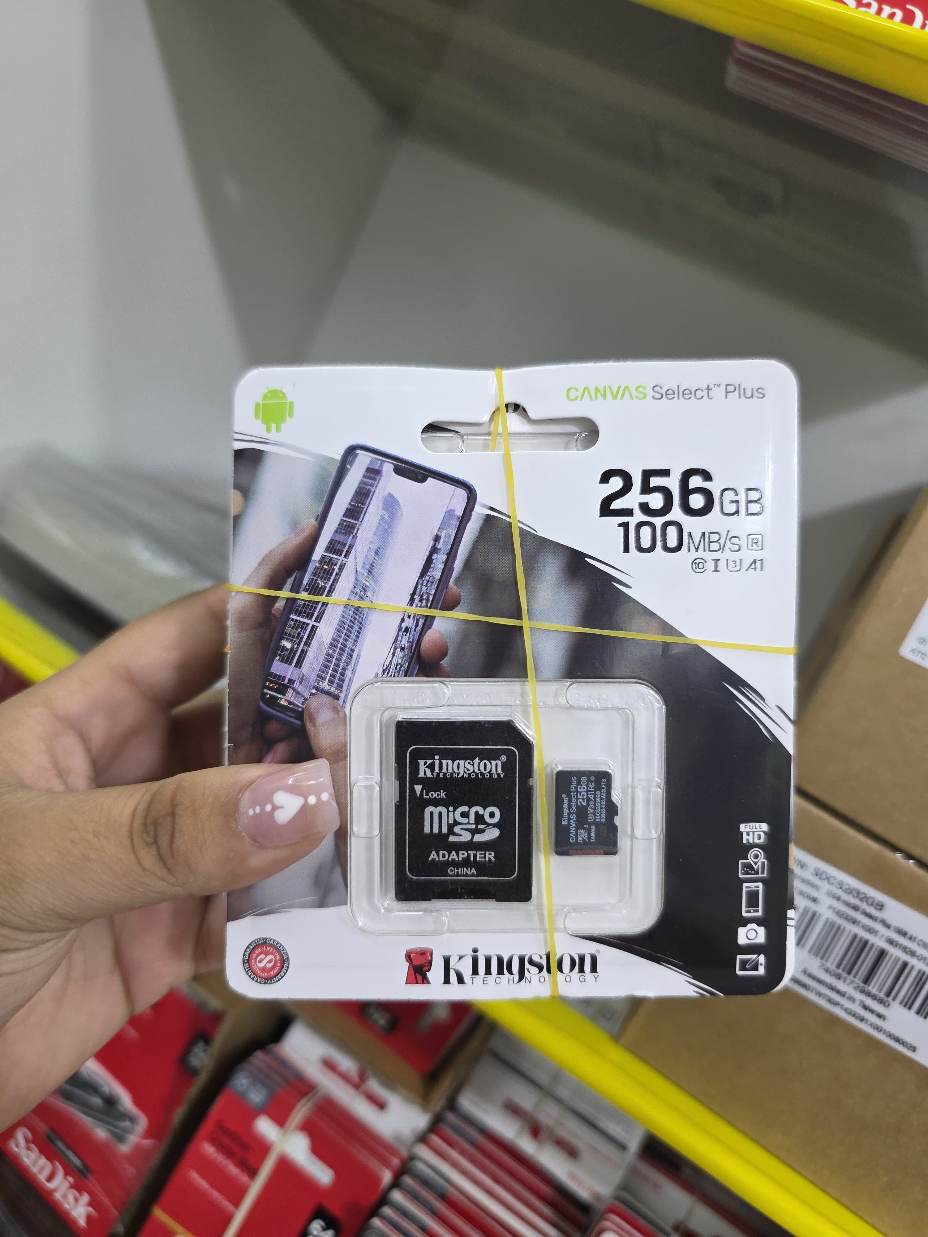 Tarjeta de memoria kingston 256 gb 100mb/s canvas