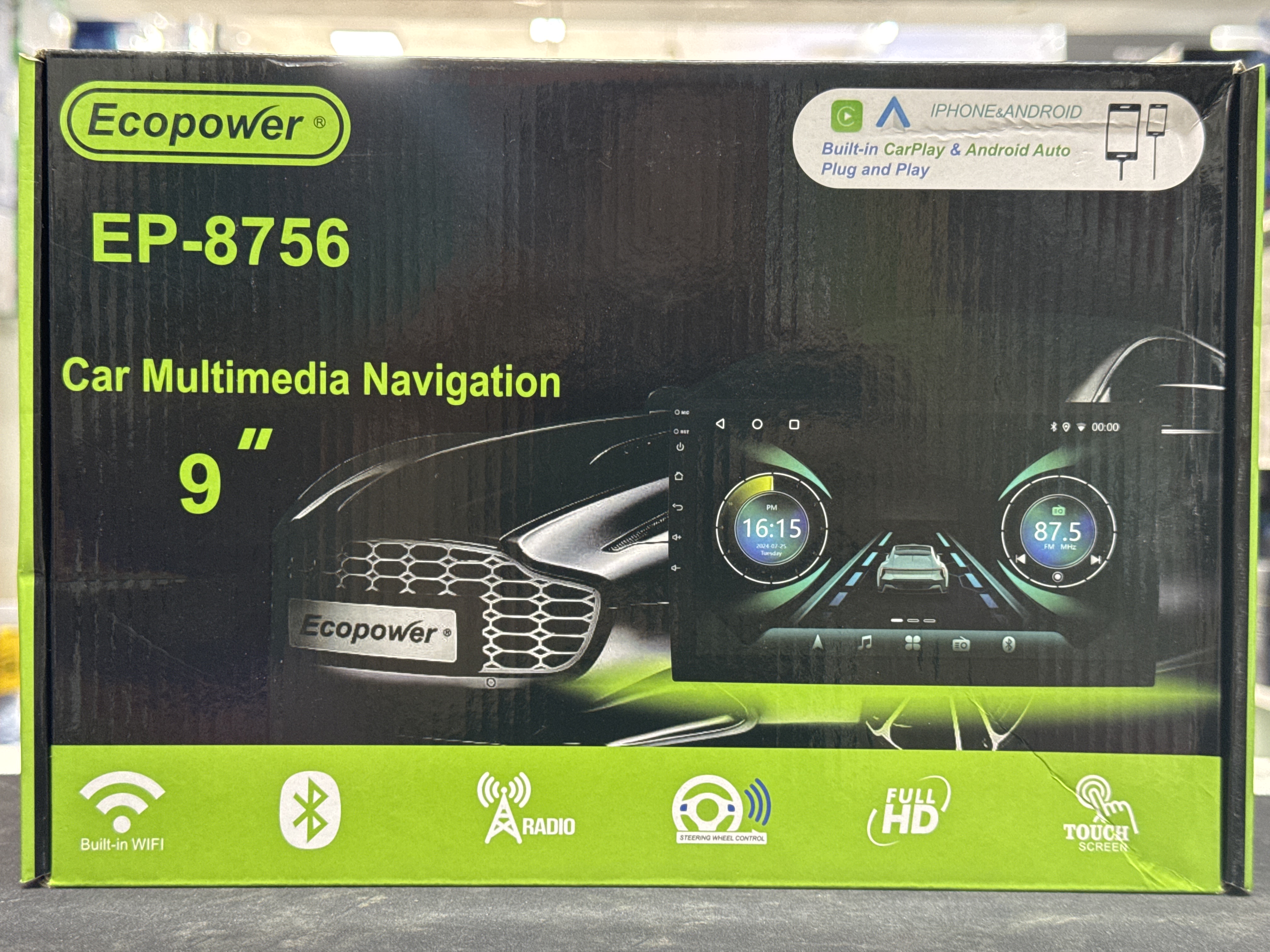 Auto estéreo multimedia para auto 9 ecopower ep 8756