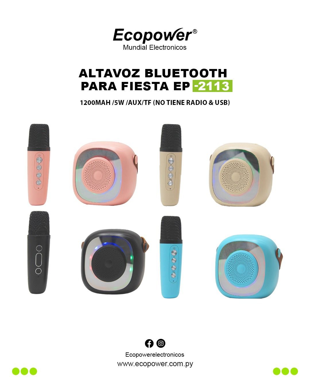 Parlante ecopower ep 2113