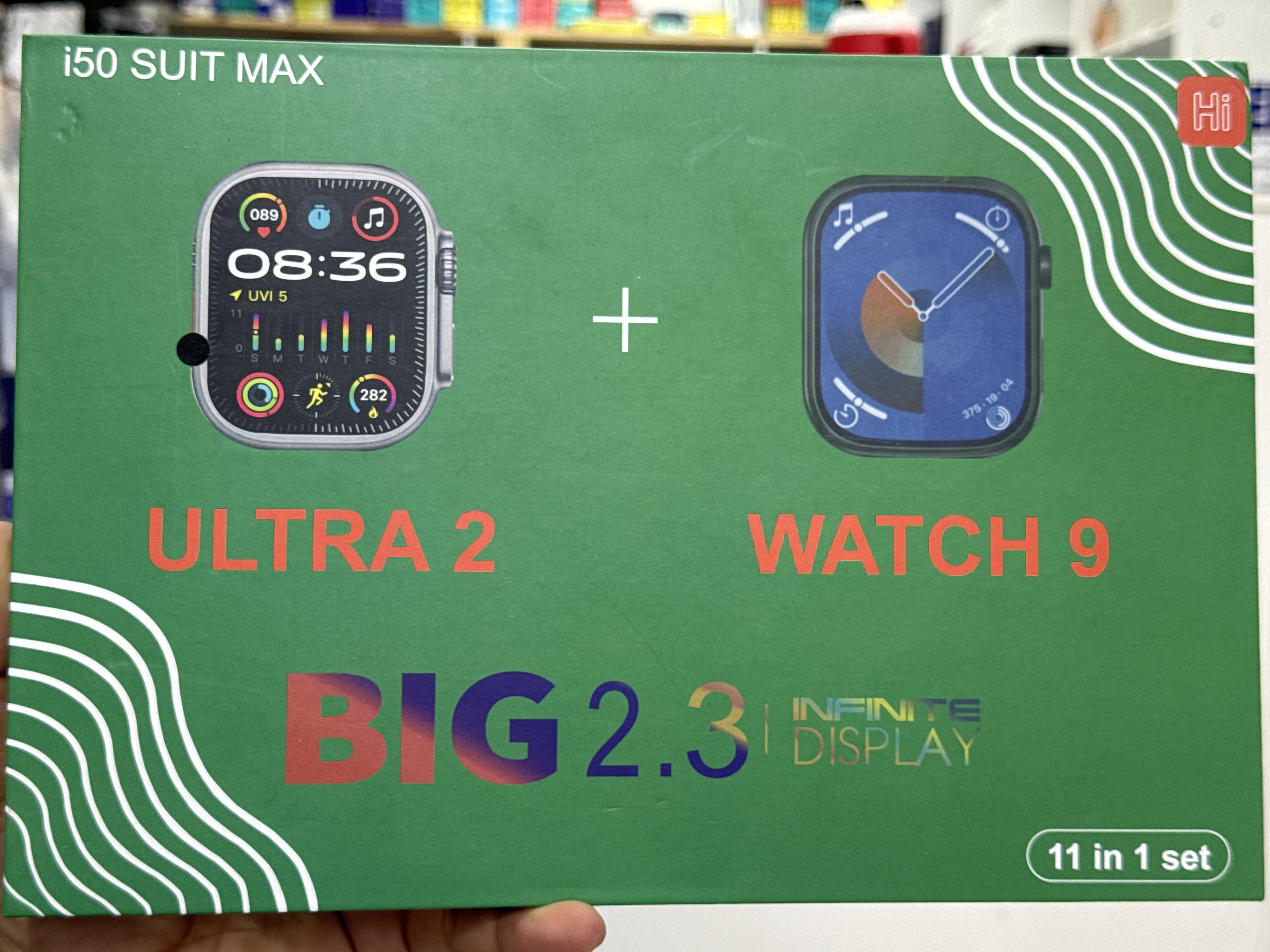 Combo reloj smart watch x2 big 2.3 - 11 mallas