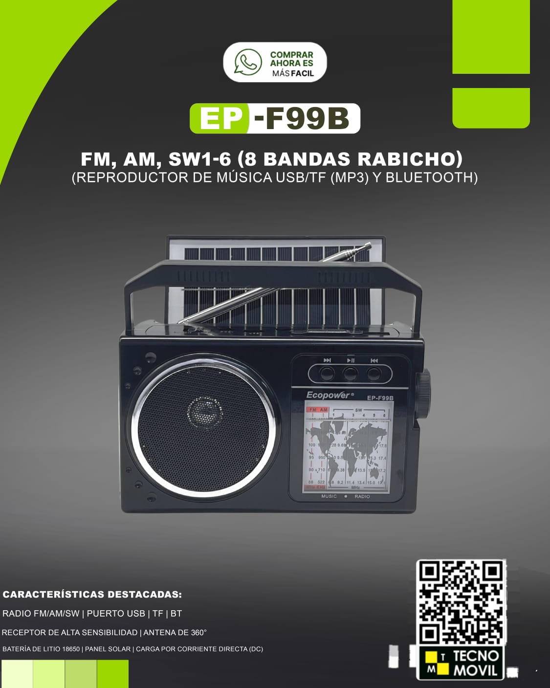 Radio ecopower f99b