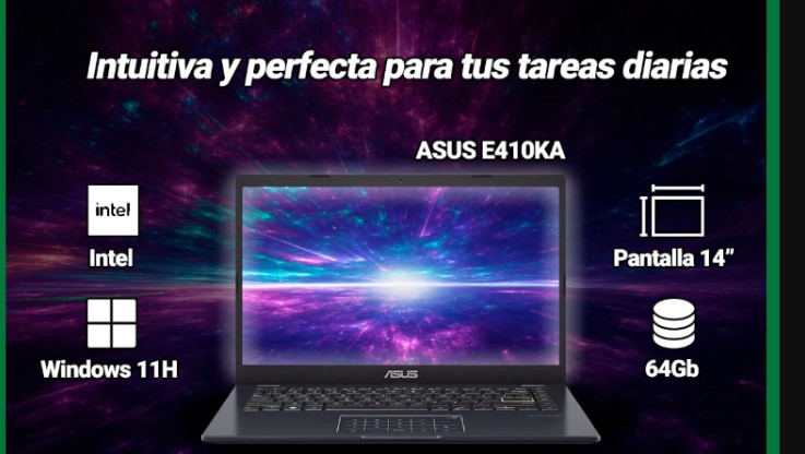 Notebook asus intel + 4gb/64gb