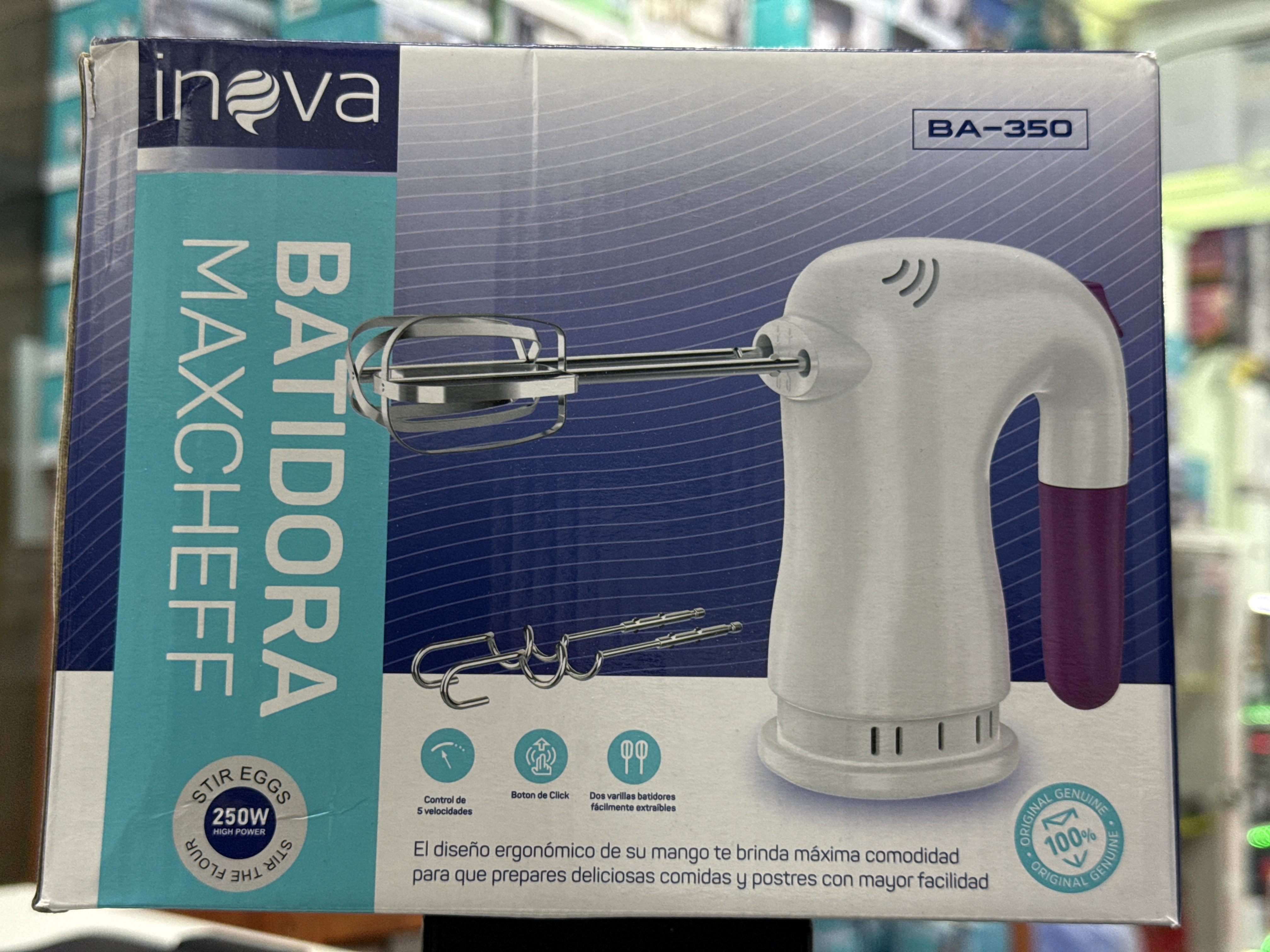 Batidora inova  ba 350 (2 accesorios)  250w
