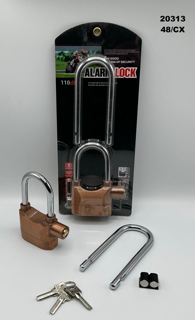 Candado con alarma (largo)