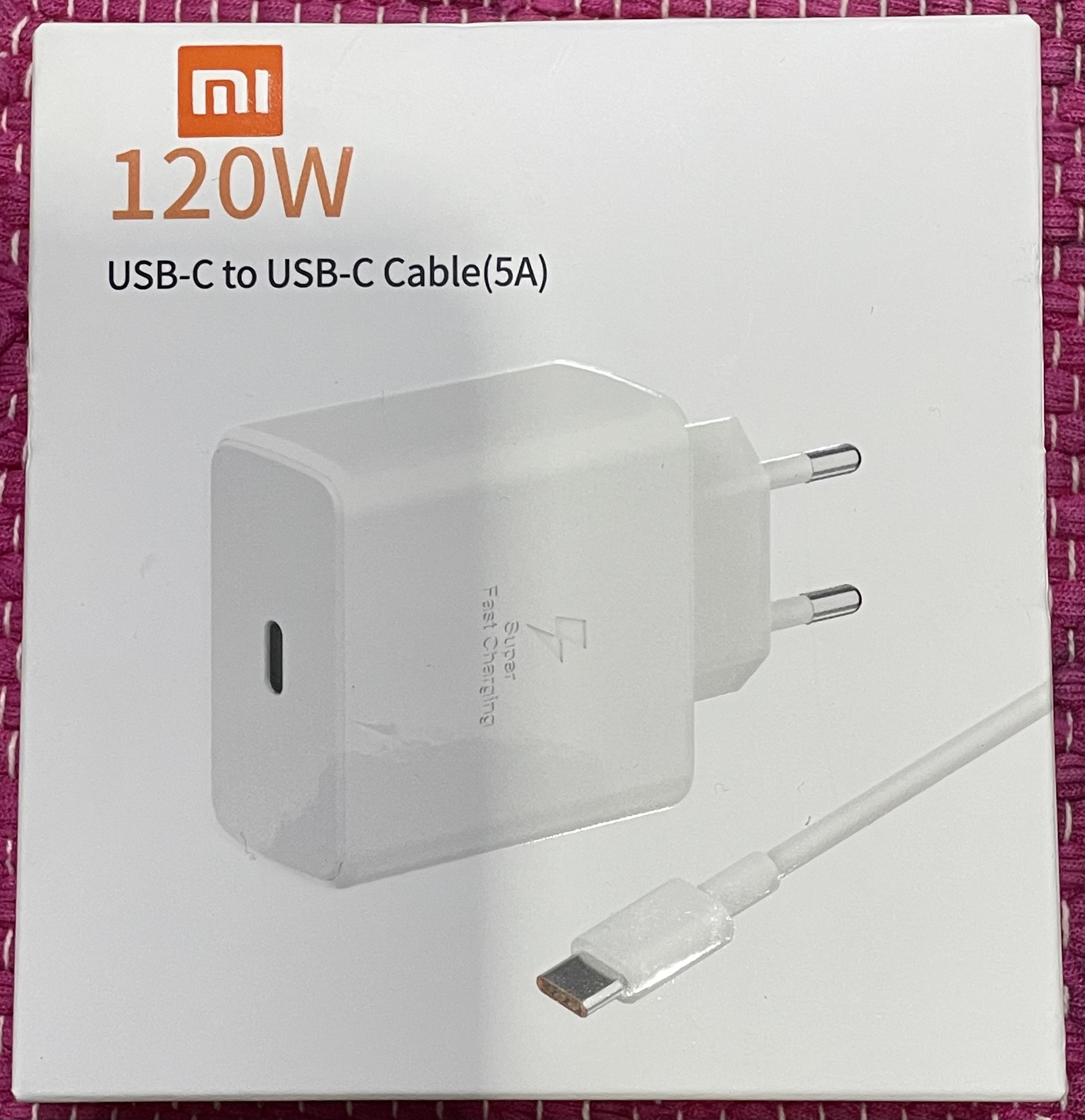 Cargador xiaomi c a c - 120w