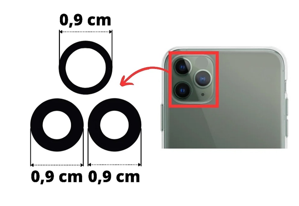 Lente de camara iphone 11 pro max