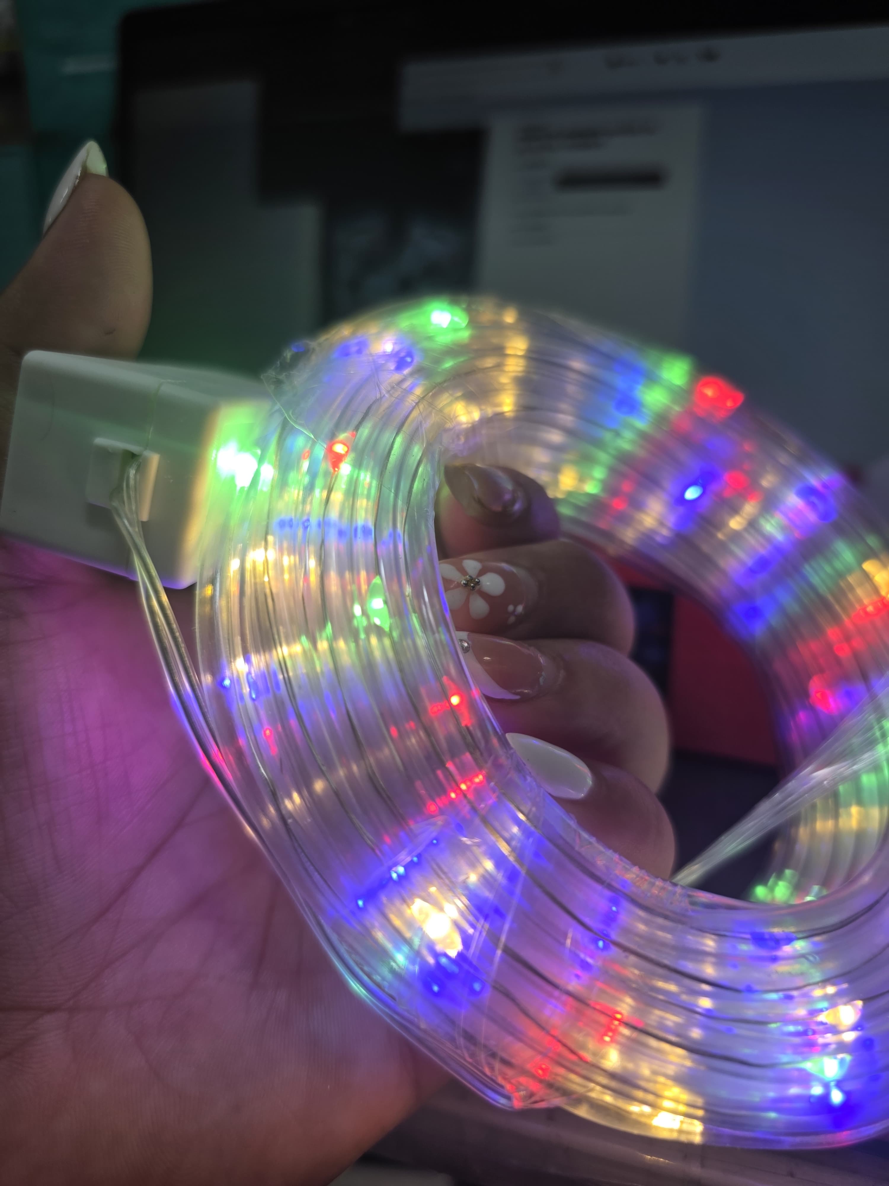 Luz led manguerita 10 metros (multicolor)