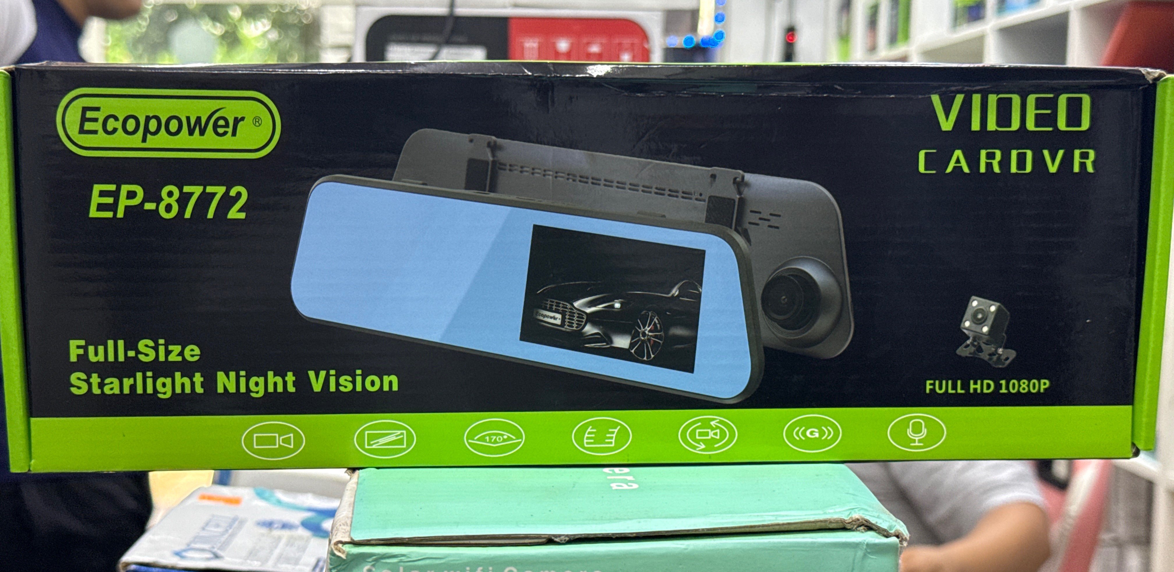 Kit camara retroceso con espejo para auto ep 8772