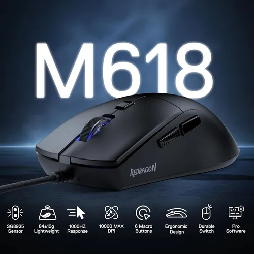 Mouse profecional red dragon m618