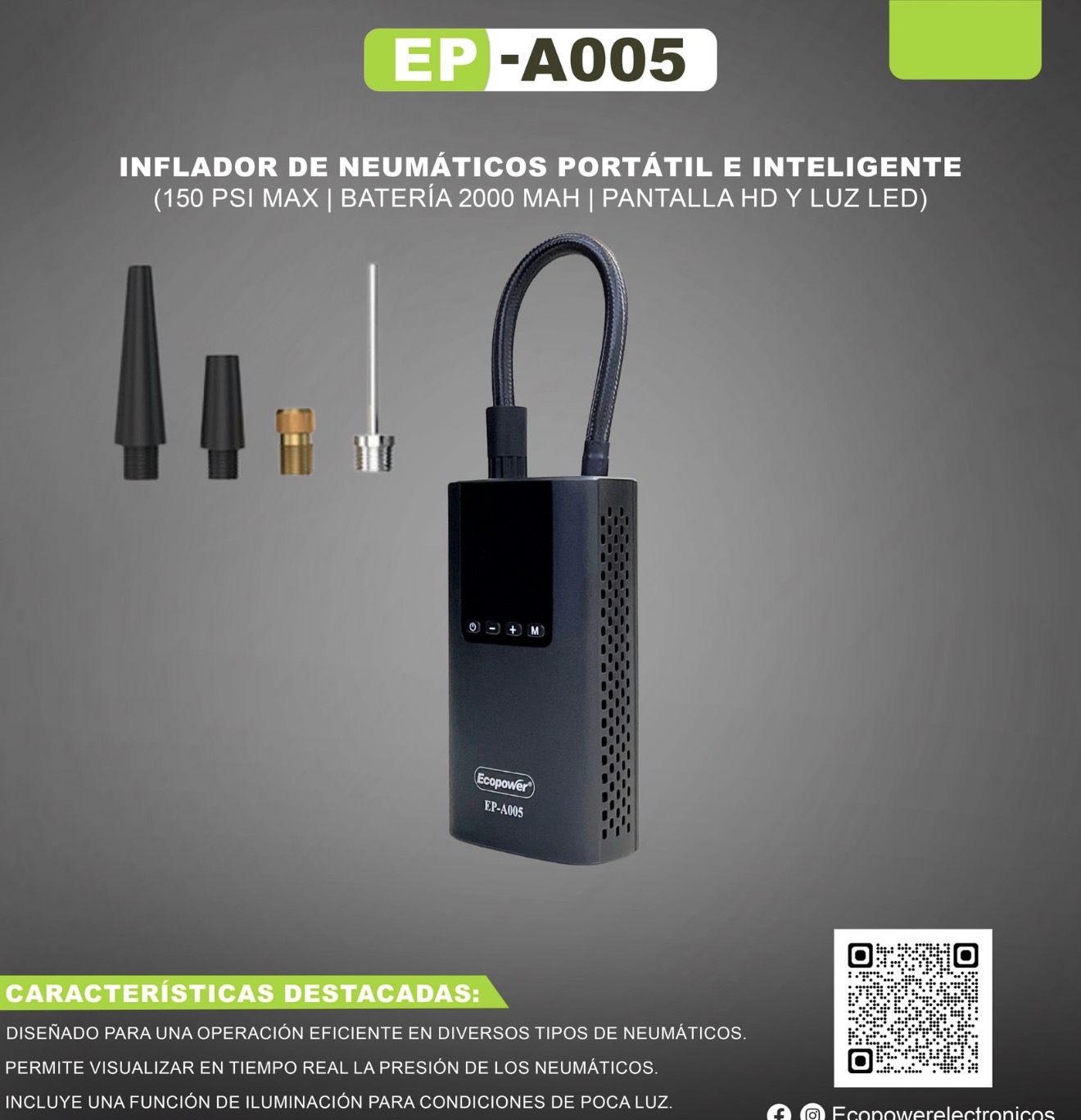 Compresor de aire portatil ecopower (ep a005)