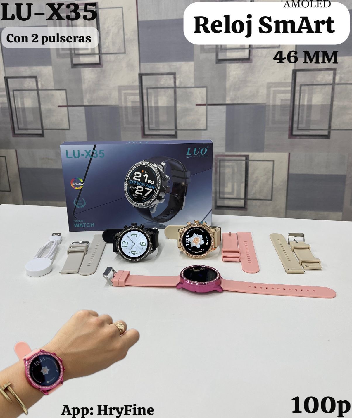 Combo reloj samrt watch luo x35