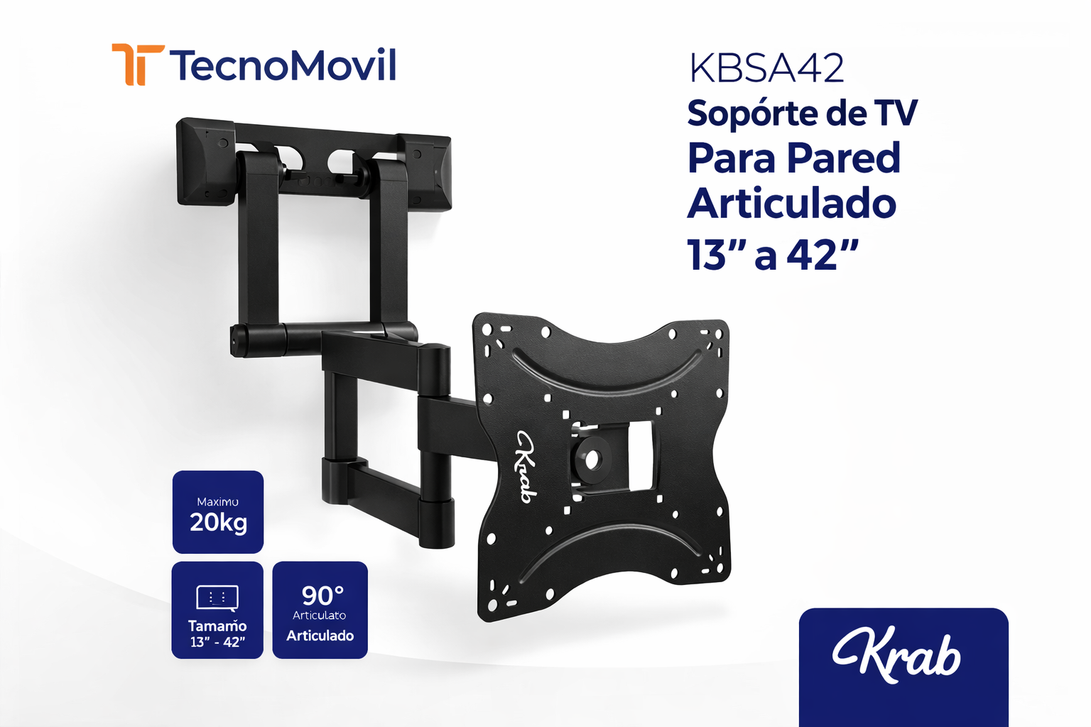 Soporte tv movible  krab  21 - 42  (kbsa42)