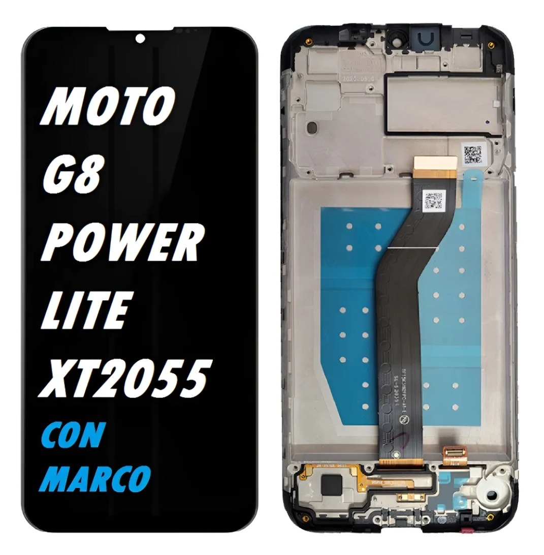 Modulo motorola g8 power lite con marco 