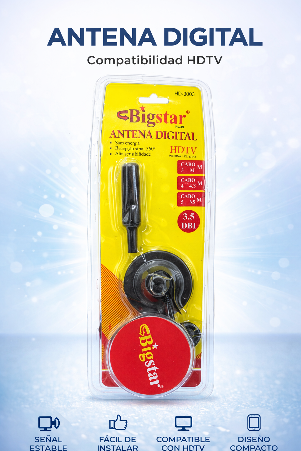 Antena Digital HDTV Bigstar. (hd-3003)