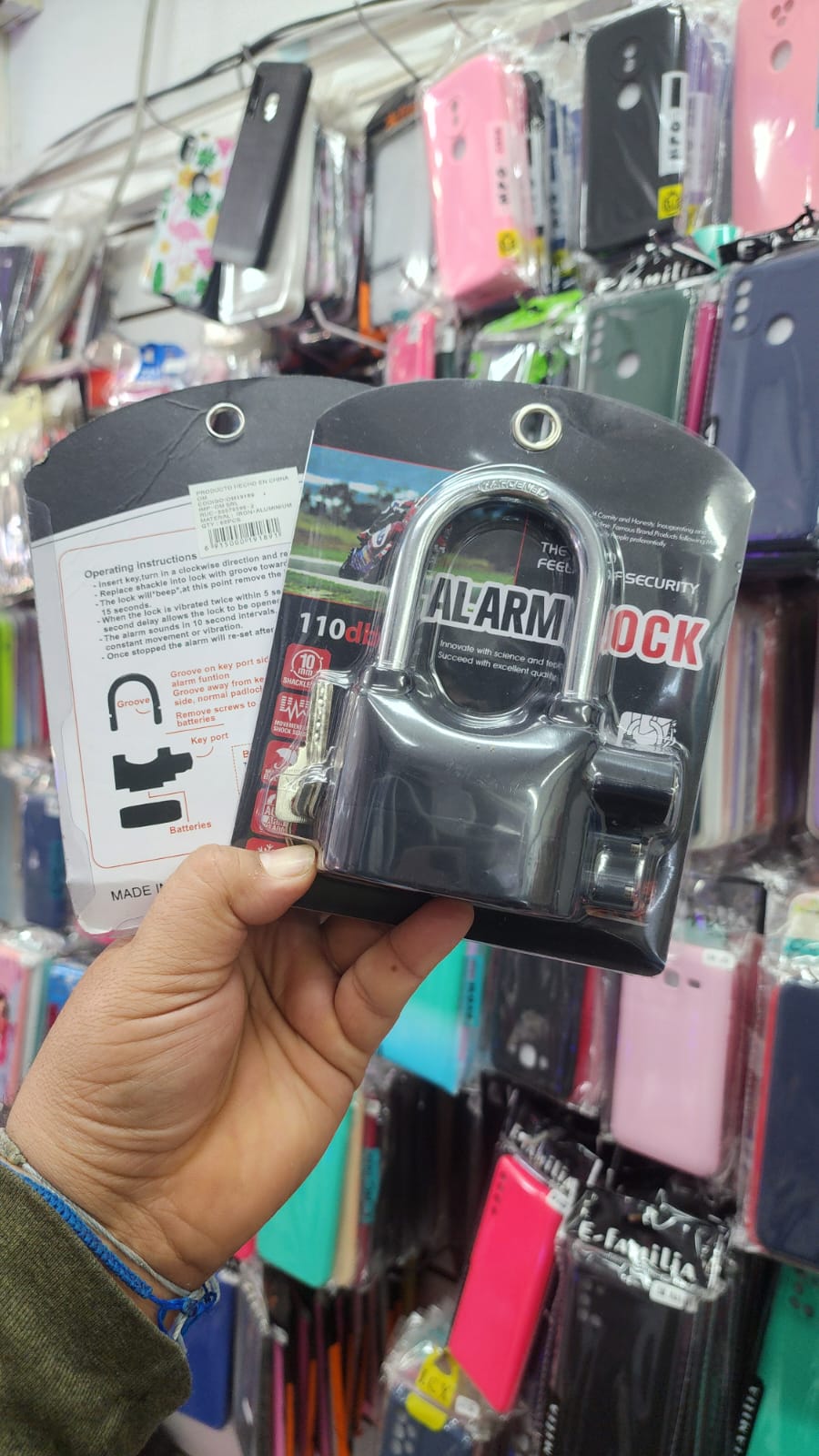 candado con alarma