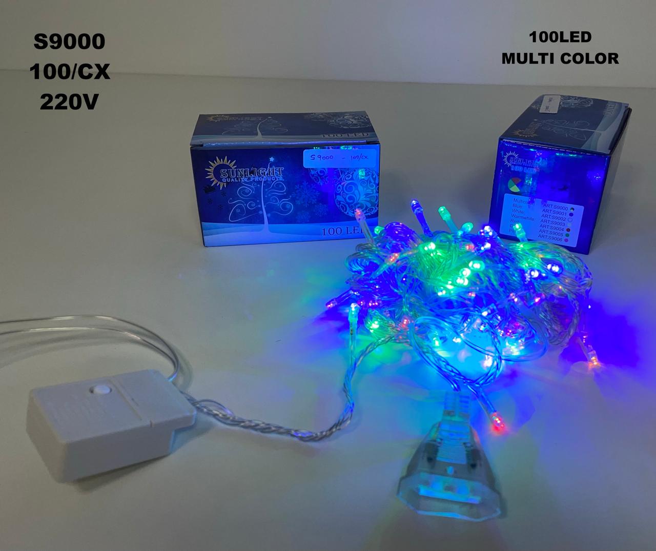 luz navideña led x100 multicolor