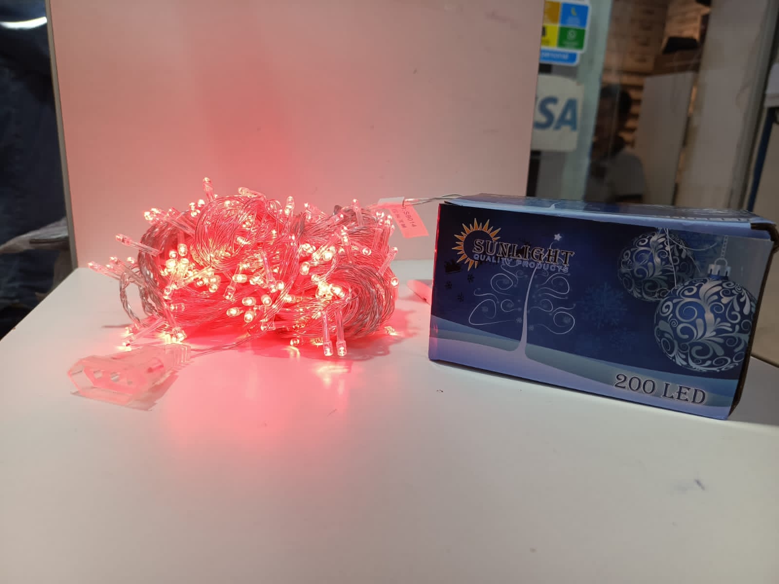 luz navideña led x200 Rojo