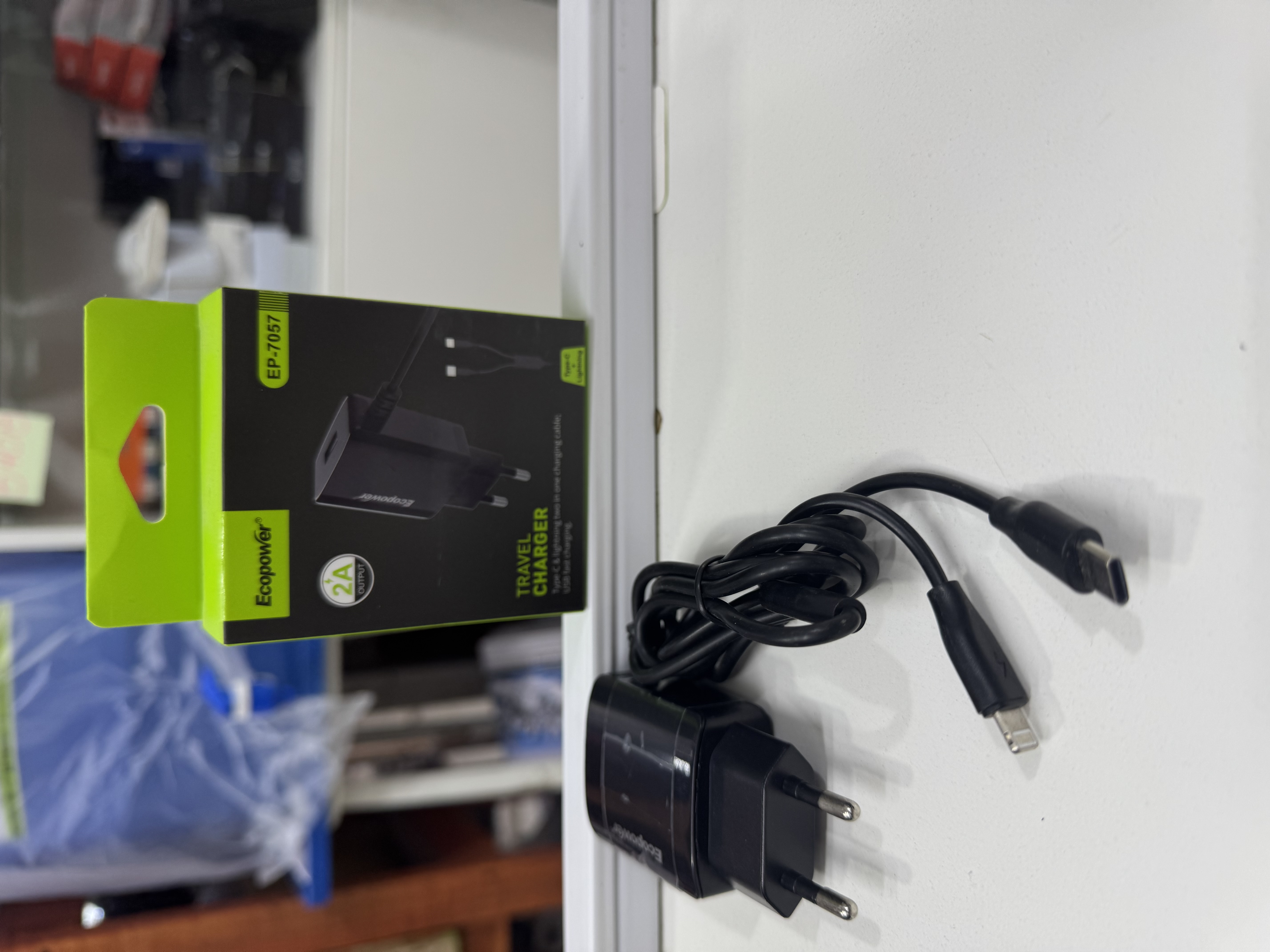 Cargador ecopower  tipo c y iph (7057)