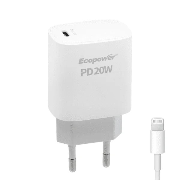 CARGADOR ECOPOWER 20W IPHONE (7060)
