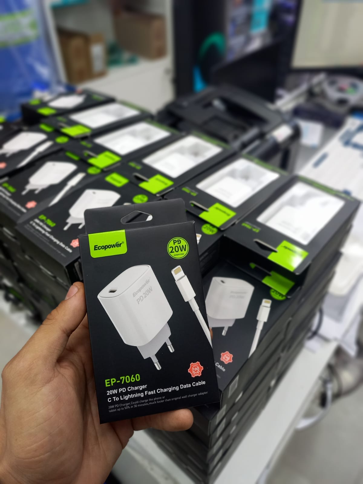 CARGADOR ECOPOWER 20W IPHONE (7060)