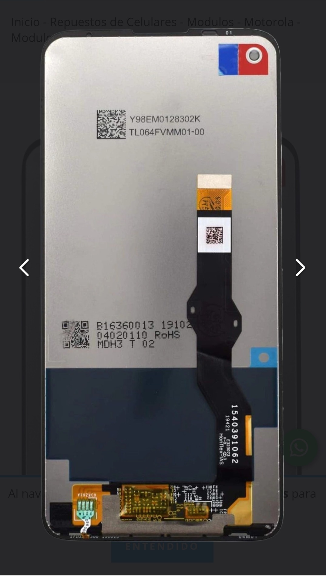 MODULO MOTOROLA G8 POWER