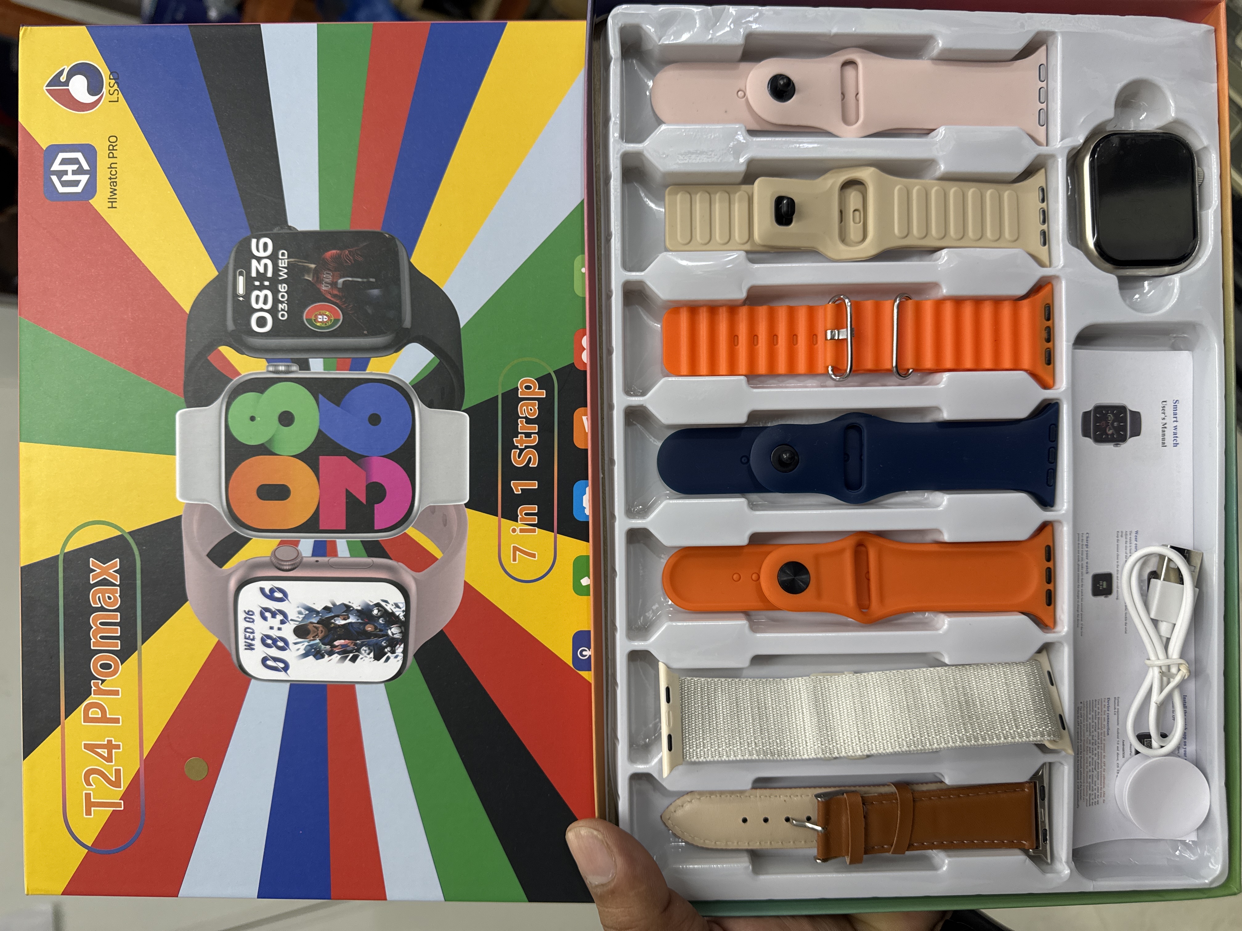 Combo reloj smart watch  t24 7en 1 