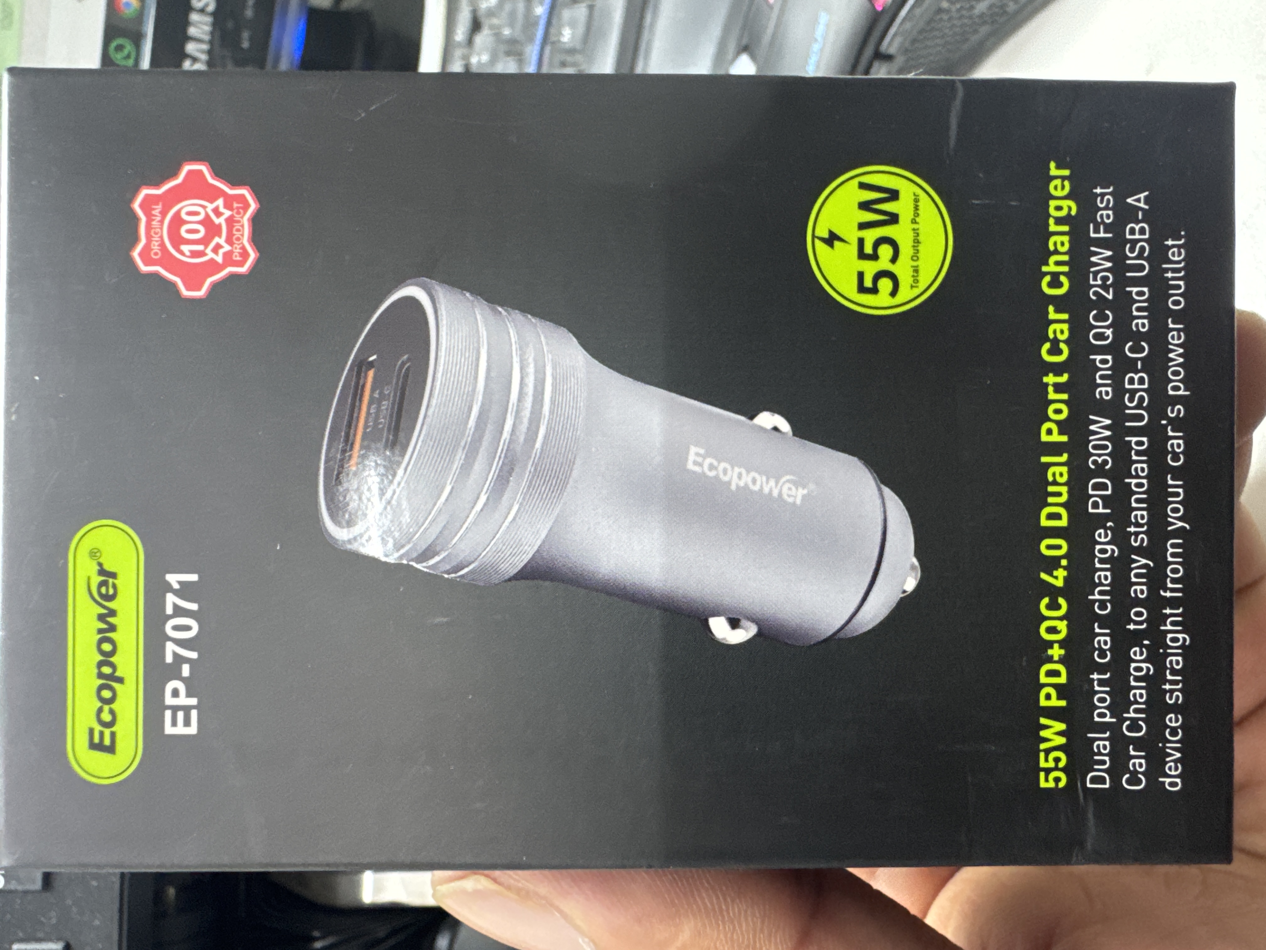 CARGADOR ECOPOWER AUTO 55W (7071)