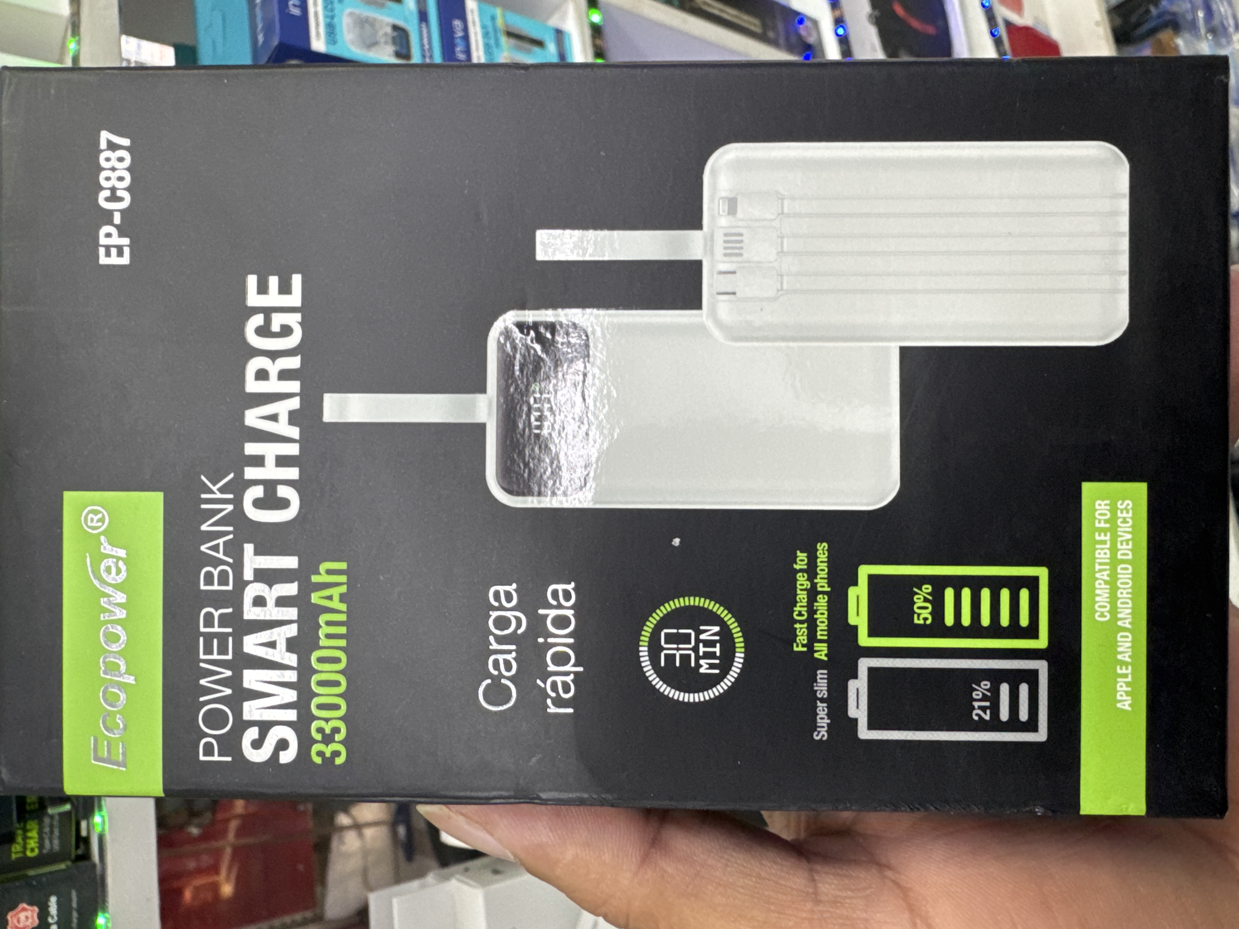 cargador portatil ecopower 33000mah C887 