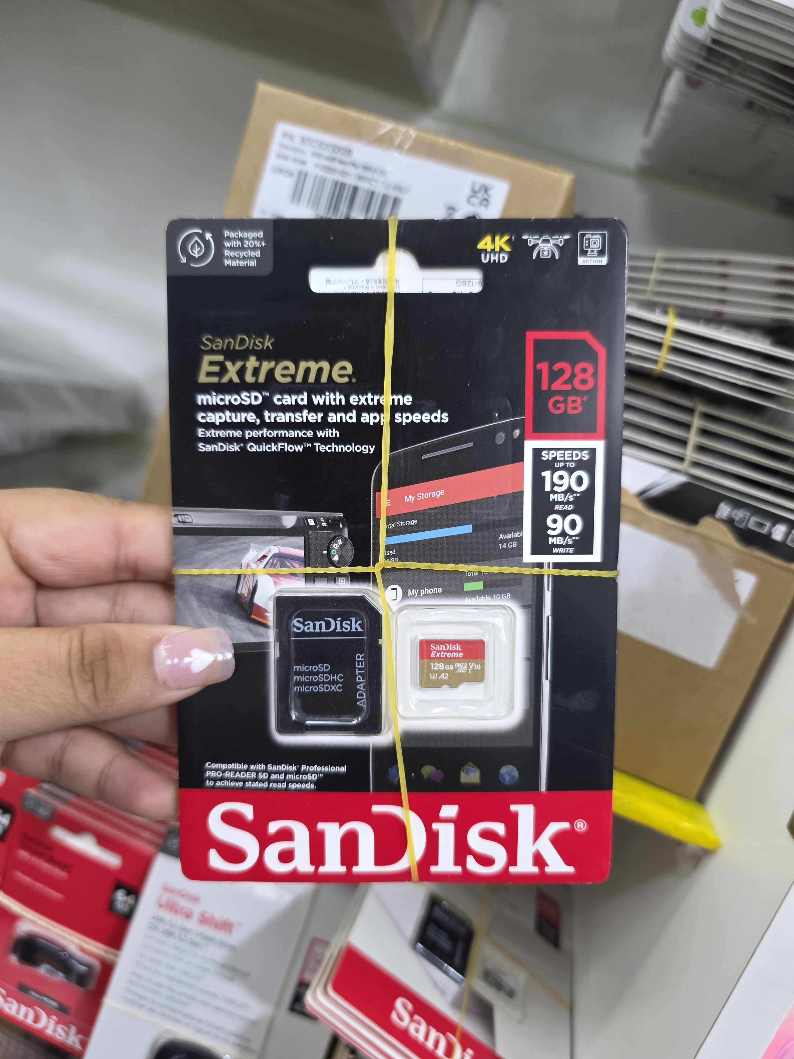 tarjeta de memoria sandisk 128 gb EXTREME V30