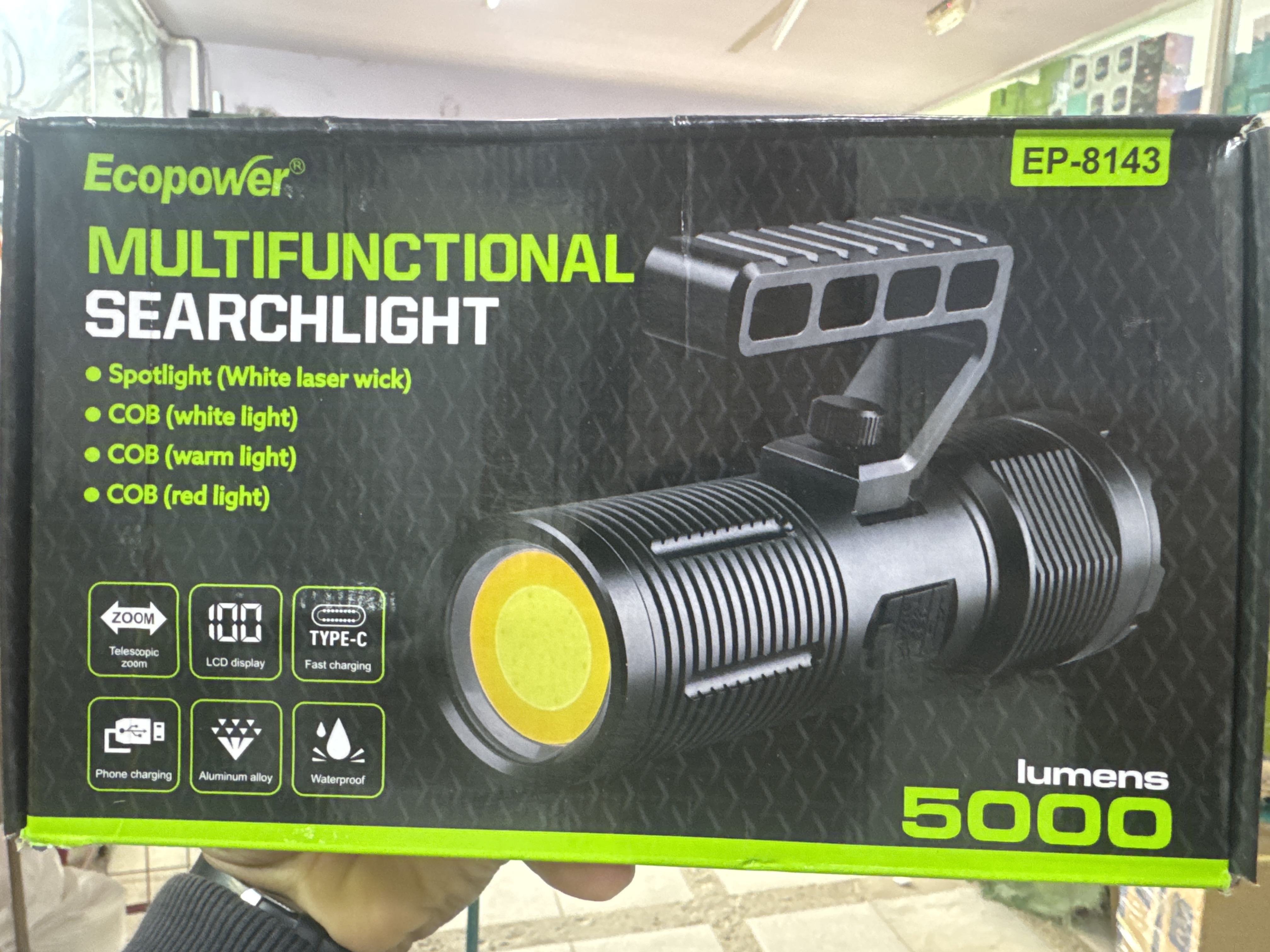 LINTERNA MULTI FUNCION ECOPOWER 8143