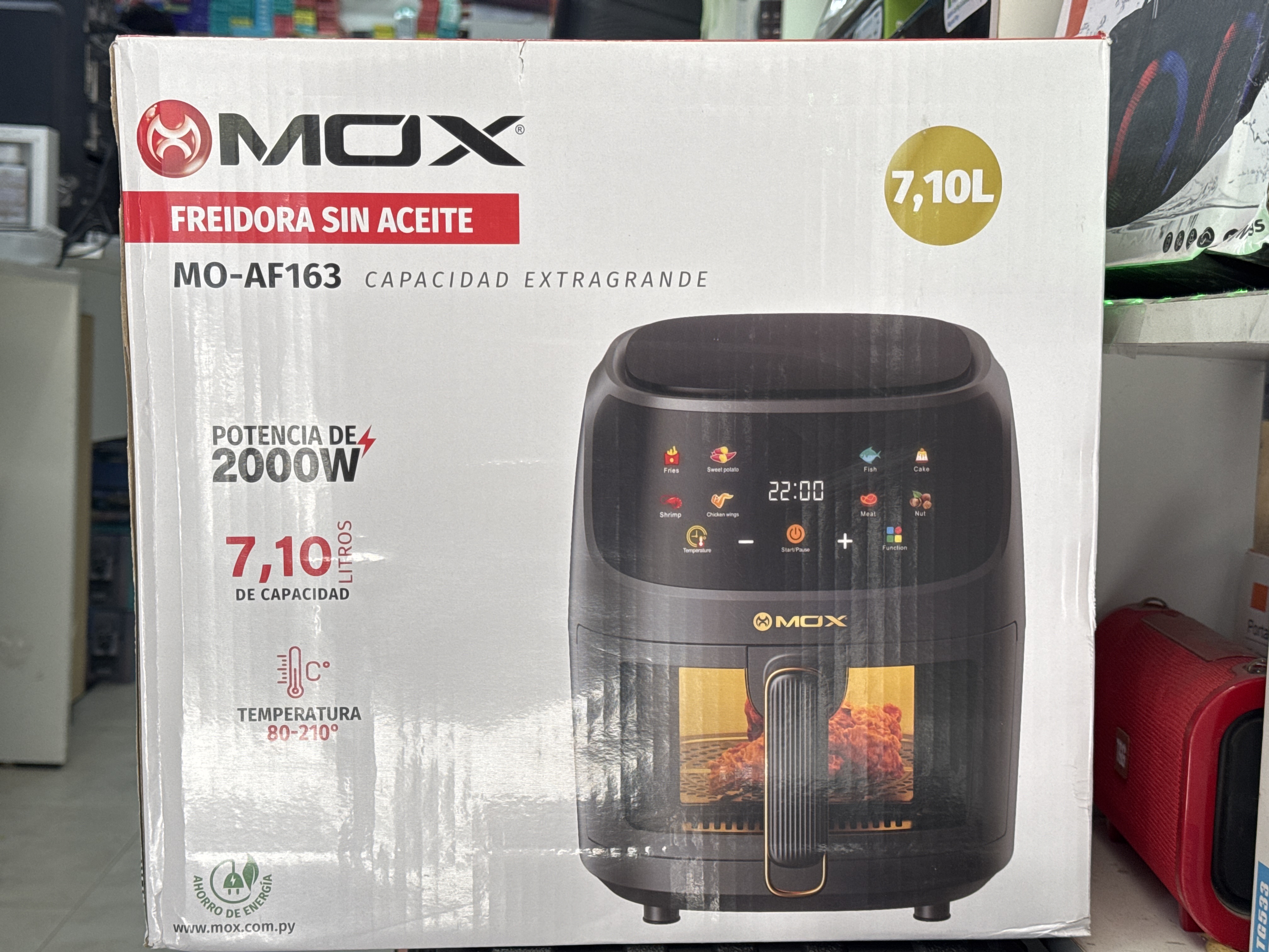 Freidora a aire mox 7.1 litros
