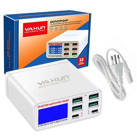 USB TESTER CARGER 6 PUERTOS YAXUN  YX896