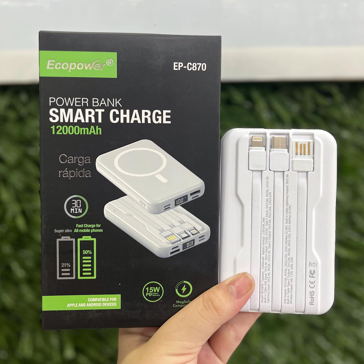 CARGADOR PORTATIL MAG SAFE ECOPOWER C870