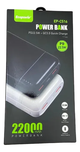 Cargador portatil ecopower 22000 mah c516