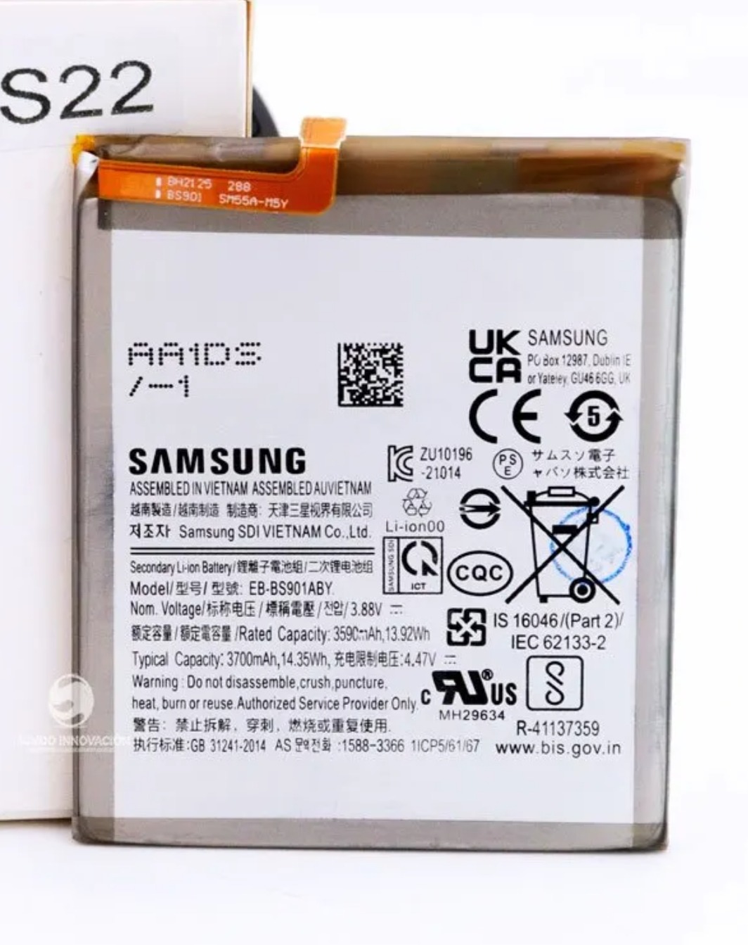 Bateria samsung s22 eb-bs901aby