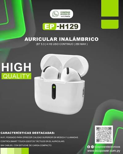 auricular INALAMBRICO ecopower H129