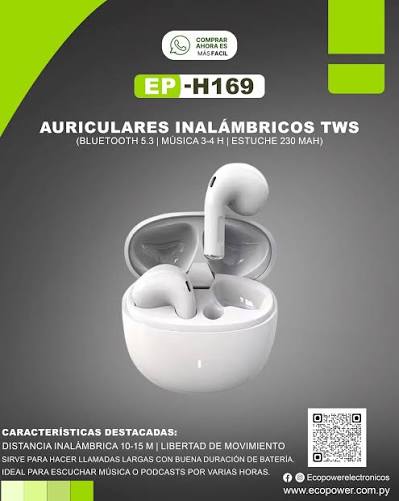 auricular INALAMBRICO ecopower H169