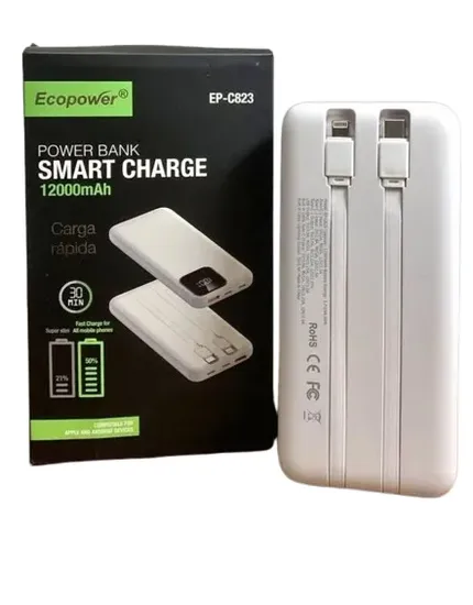 Cargador portatil ecopower 12000 mah c823