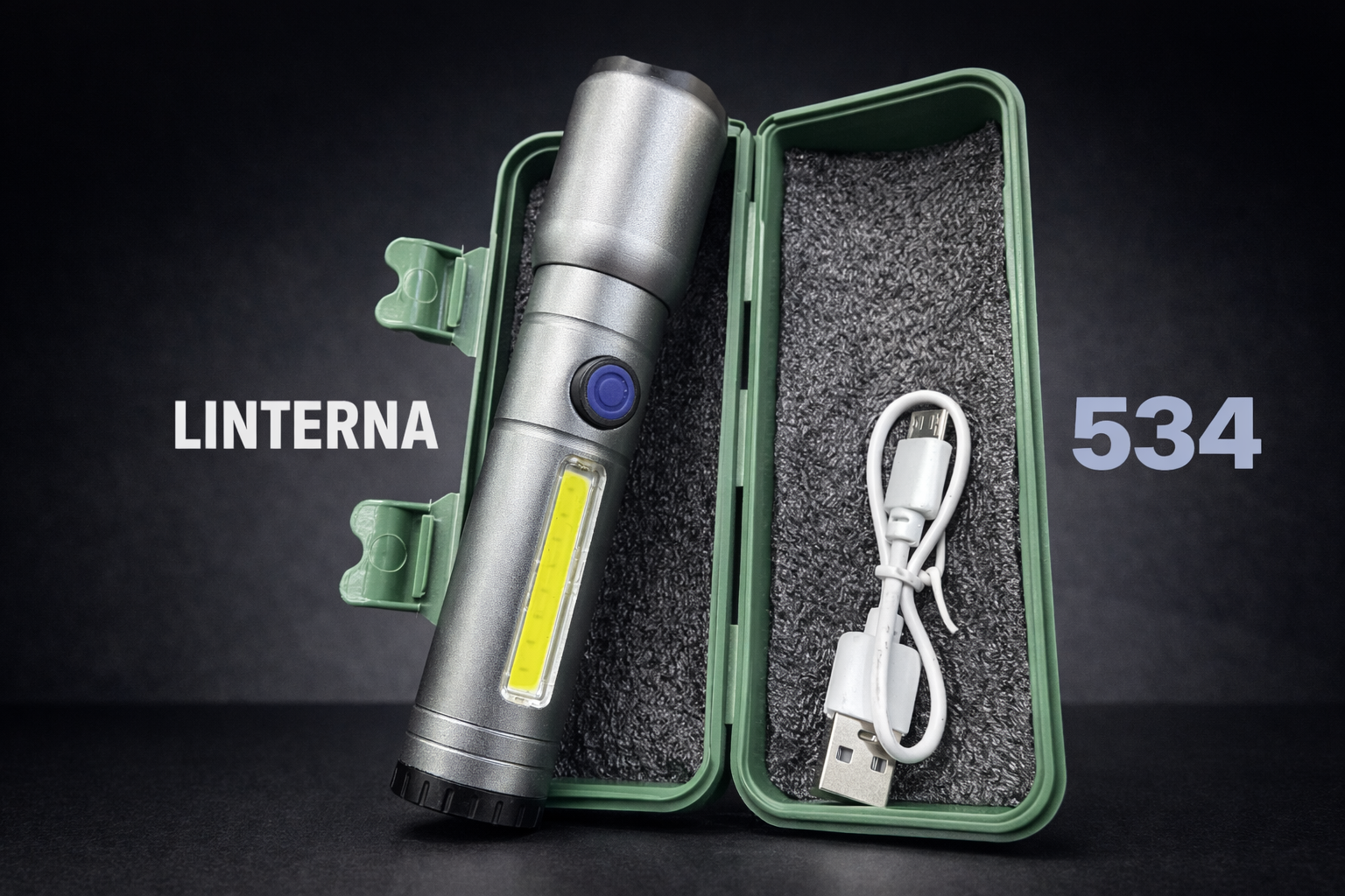 Linterna de Mano Negro 534