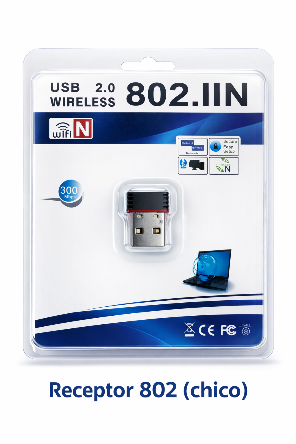 Antena usb 802.iin (chico) 300mbps