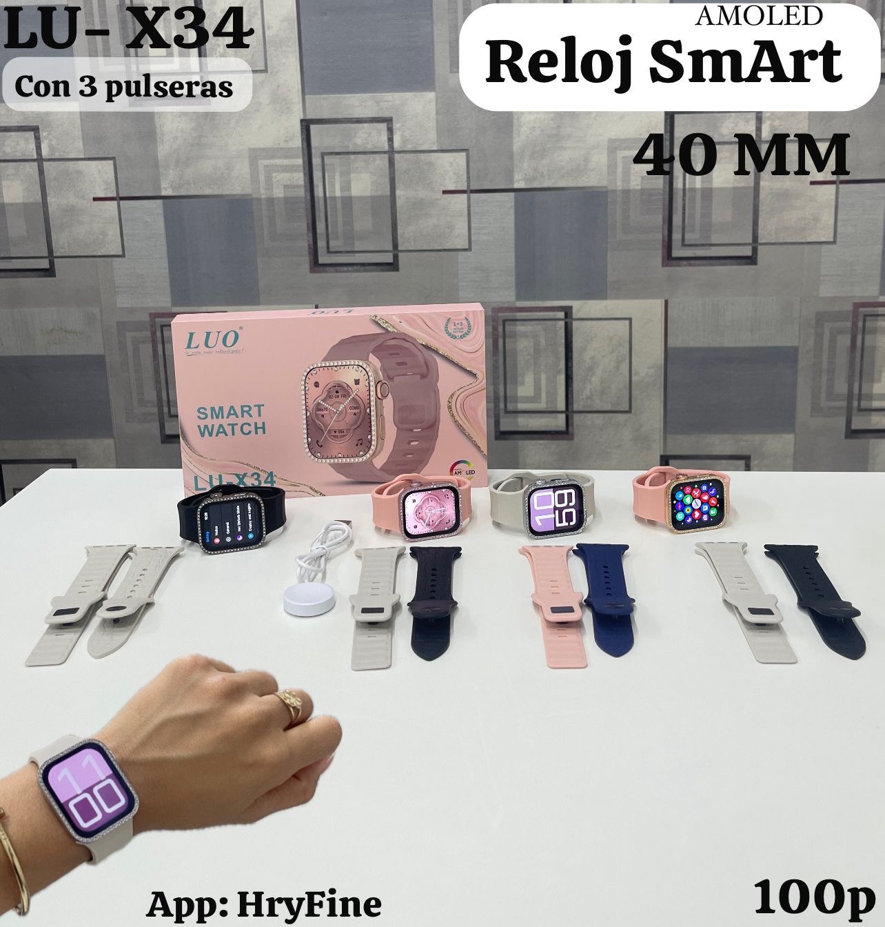 Combo reloj samrt watch luo x34