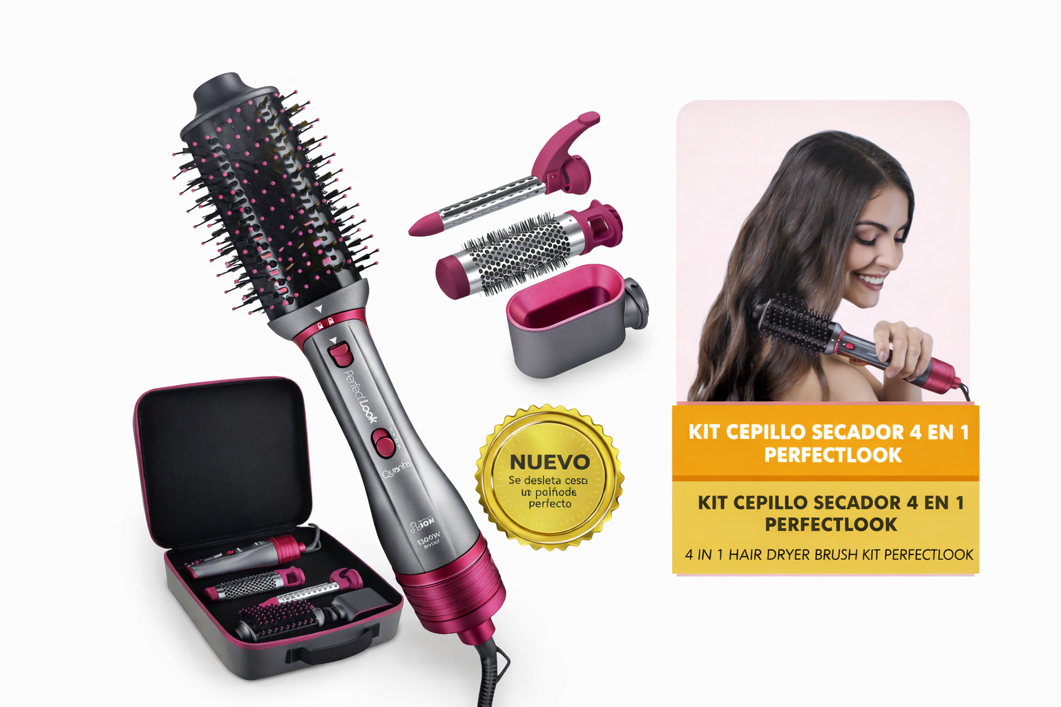 Kit Secador De Pelo Quanta 4 En 1 (S7001)