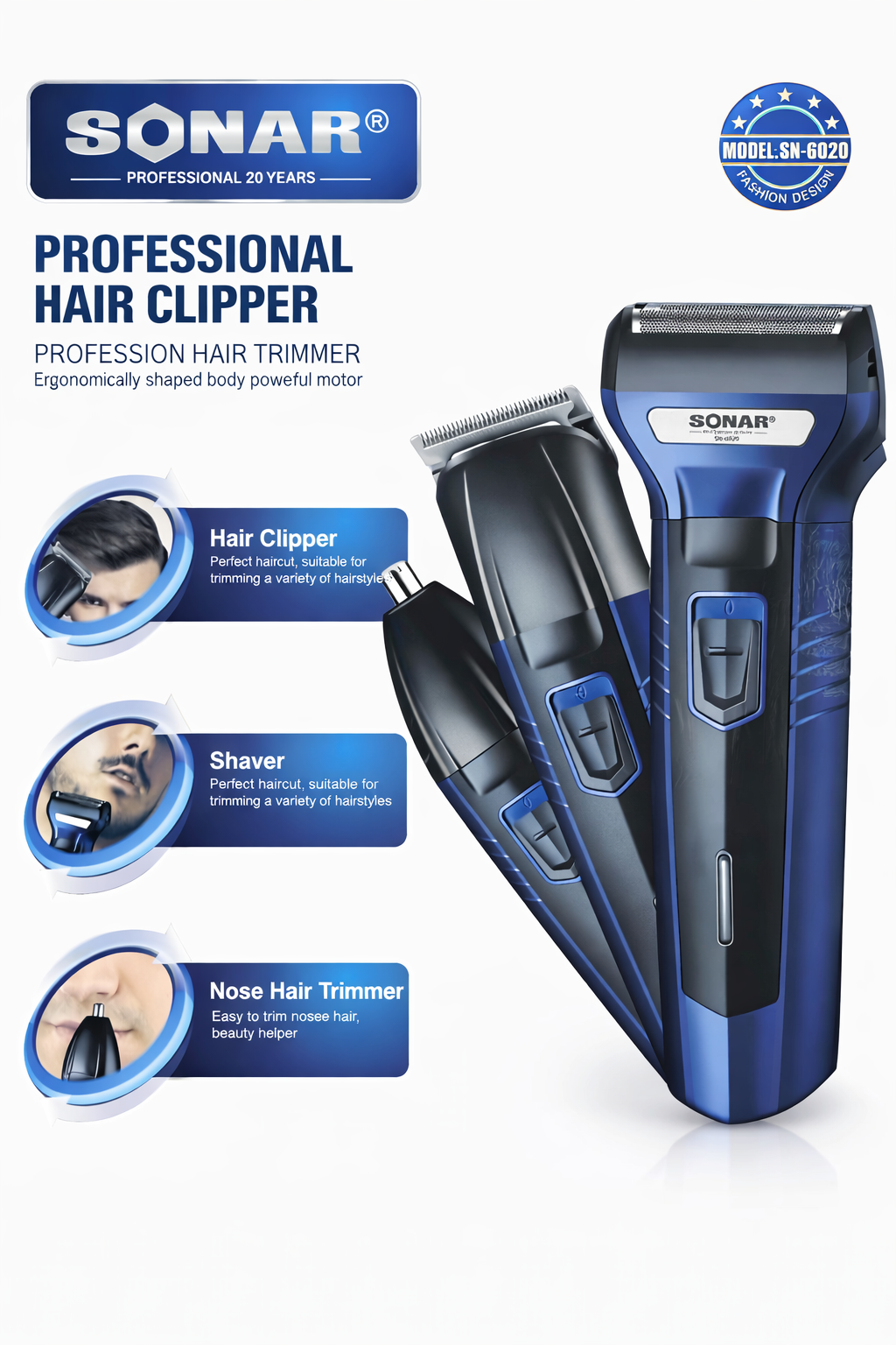 Corta Pelo Sonar Sn-6020