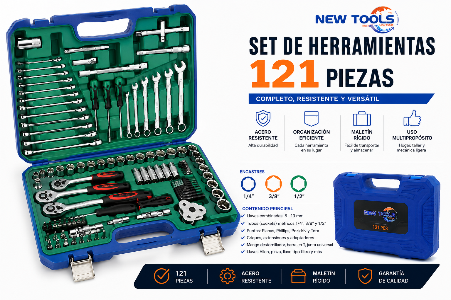 Set de Herramientas 121 Piezas – New ToolS