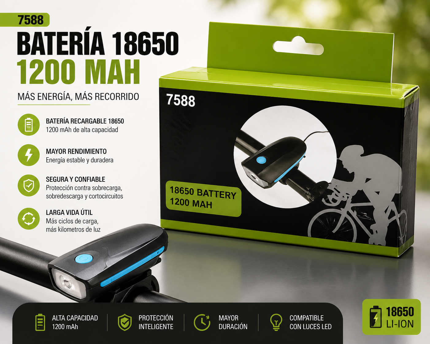 Linterna Para Bicicleta 7588